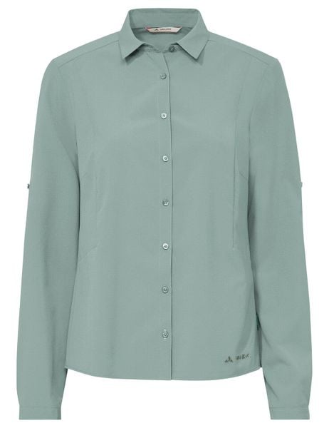 Koszula damska Rosemoor LS Shirt IV. Zielone koszule Vaude, bez wzorów, z materiału, sportowe, bez kołnierzyka, bez ramiączek. Za 339.00 zł.
