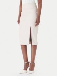 Rinascimento Spódnica z imitacji skóry CFC0127468003 Beżowy Slim Fit. Brązowe spódnice Rinascimento, m, bez wzorów, ze skóry. Za 449.99 zł.