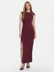 Rinascimento Sukienka wieczorowa CFC0020094002 Bordowy Slim Fit. Czerwone sukienki Rinascimento, m, bez wzorów, z syntetyku, wizytowe, bez kołnierzyka, bez ramiączek. Za 669.99 zł.