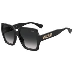 Okulary przeciwsłoneczne MOSCHINO MOS127/S 807 dla kobiet, rozmiar 56 mm. Czarne okulary przeciwsłoneczne MOSCHINO, bez wzorów, sportowe. Za 958.40 zł.