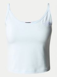 The North Face Top NF0A55AQ Niebieski Cropped Fit. Niebieskie topy The North Face, l, bez wzorów, z bawełny, bez kołnierzyka, bez ramiączek. Za 129.99 zł.