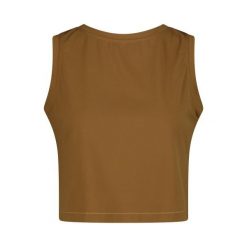 Damski crop top CMP Sara. Brązowe topy CMP, bez wzorów, bez kołnierzyka, bez ramiączek. Za 176.50 zł.
