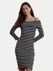 LAUREN RALPH LAUREN Sukienka codzienna 250957718001 Granatowy Slim Fit. Niebieskie sukienki Lauren Ralph Lauren, na co dzień, xs, bez wzorów, z bawełny, bez kołnierzyka, bez ramiączek, proste. Za 599.99 zł.