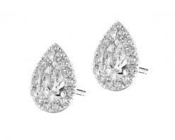 Kolczyki z białego złota z diamentami - SI2/H - 1,11 ct - próba 750. Białe kolczyki Apart, z diamentem, złote. Za 21,990.00 zł.