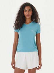 Emporio Armani T-Shirt EW000409 AF19024 U9163 Turkusowy Regular Fit. Niebieskie t-shirty Emporio Armani, m, bez wzorów, z bawełny, bez kołnierzyka, bez ramiączek. Za 259.99 zł.