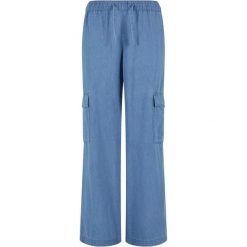 Lekkie Spodnie Cargo Dla Kobiet. Niebieskie spodnie dresowe Urban Classics, xl, bez wzorów. Za 179.99 zł.