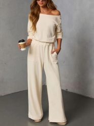 LA Angels 2-częściowy zestaw w kolorze kremowym rozmiar: S. Brązowe spodnie dresowe LA Angels, s, bez wzorów, z dresówki. Za 200.60 zł.