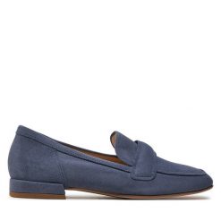 Lordsy HÖGL. Niebieskie lordsy Högl, bez wzorów, bez obcasa, bez zapięcia. Za 449.99 zł.
