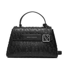 Torebka Armani Exchange. Czarne torebki klasyczne Armani Exchange, bez wzorów, bez dodatków. Za 569.99 zł.