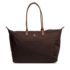 Torebka Tommy Hilfiger. Brązowe shopper TOMMY HILFIGER, bez wzorów, bez dodatków. Za 449.99 zł.