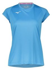 Mizuno Koszulka sportowa "Team Core" w kolorze błękitnym rozmiar: M. Niebieskie koszulki sportowe Mizuno, bez wzorów, bez ramiączek, outdoorowe. Za 65.69 zł.