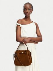 Tory Burch Torebka Romy 174221 Brązowy. Brązowe torebki klasyczne Tory Burch, bez wzorów, ze skóry, bez dodatków. Za 2,164.00 zł.