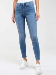 BIG STAR Dżinsy "Melinda" - Slim fit - w kolorze niebieskim rozmiar: W27/L30. Niebieskie jeansy Big Star, l, z aplikacjami, z podwyższonym stanem. Za 105.38 zł.