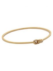 Coach Bransoletka Interlock Pave C Bangle Bracelet 37440615GLD710 Złoty. Żółte bransoletki Coach, metalowe. Za 349.99 zł.