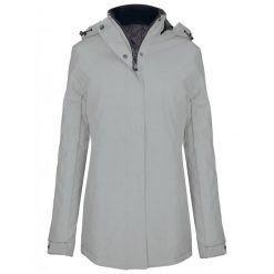 Parka dla kobiet Kariban. Szare parki KARIBAN, na zimę, bez kaptura. Za 246.50 zł.
