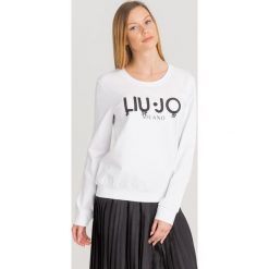 BLUZA Liu Jo Sport. Białe bluzy Liu Jo Sport, l, z aplikacjami, z bawełny, bez kaptura. Za 299.40 zł.