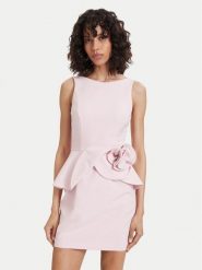 ACCESS FASHION Sukienka koktajlowa 63-3004-135 Różowy jasny Regular Fit. Czerwone sukienki ACCESS FASHION, bez wzorów, z syntetyku, wizytowe, bez kołnierzyka, bez ramiączek. Za 819.99 zł.