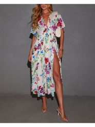 Milan Kiss Sukienka w kolorze kremowym rozmiar: S. Brązowe sukienki Milan Kiss, s, bez wzorów, bez kołnierzyka, bez ramiączek, midi. Za 173.99 zł.