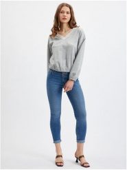 Orsay Bluza w kolorze jasnoszarym rozmiar: M. Szare bluzy Orsay, m, bez wzorów, z koronki, bez kaptura. Za 61.60 zł.