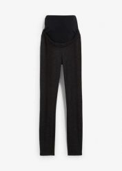 Legginsy ciążowe z ociepleniem. Czarne legginsy bonprix, bez wzorów. Za 127.99 zł.
