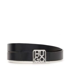 Pasek Damski BOSS. Czarne paski Boss, bez wzorów. Za 329.99 zł.