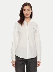 Tommy Hilfiger Koszula WW0WW43577 Biały Regular Fit. Białe koszule TOMMY HILFIGER, bez wzorów, z bawełny, bez kołnierzyka, bez ramiączek. Za 289.99 zł.