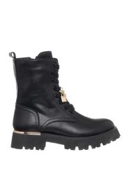 Patrizia Pepe Skórzane botki w kolorze czarnym rozmiar: 37. Czarne botki Patrizia Pepe, bez wzorów, bez obcasa, bez zapięcia. Za 438.21 zł.