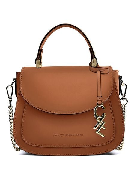 CXL by Christian Lacroix Skórzana torebka w kolorze jasnobrązowym - 23 x 20 x 11 cm rozmiar: onesize. Brązowe torebki klasyczne CXL by Christian Lacroix, bez wzorów, z materiału, przez ramię, bez dodatków. Za 347.99 zł.