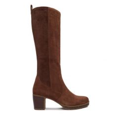 Kozaki Josef Seibel. Brązowe kozaki Josef Seibel, bez obcasa, na słupku, bez zapięcia. Za 549.99 zł.