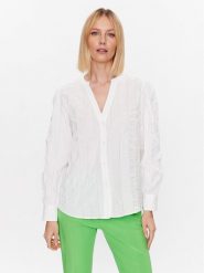 Tommy Hilfiger Koszula WW0WW38007 Biały Regular Fit. Białe koszule TOMMY HILFIGER, bez wzorów, z bawełny, bez kołnierzyka, bez ramiączek. Za 499.99 zł.