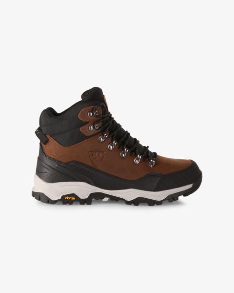 Buty trekkingowe Kilpi Tracker WP High. Brązowe trekkingi Kilpi, z materiału, narciarskie. Za 473.69 zł.
