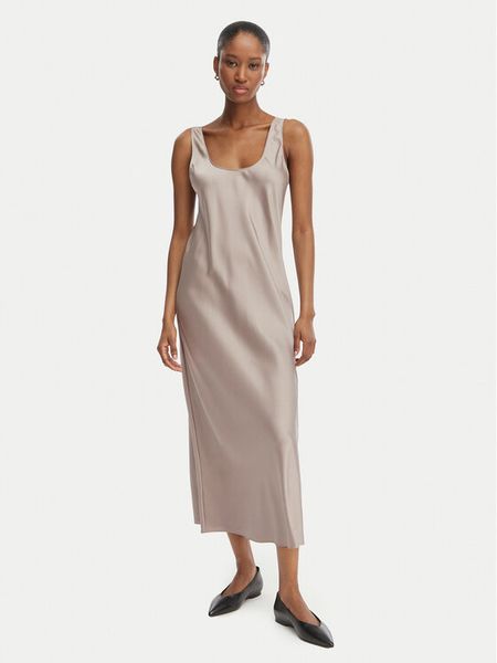 Calvin Klein Sukienka codzienna LV044F035G Różowy Regular Fit. Czerwone sukienki Calvin Klein, na co dzień, m, bez wzorów, z syntetyku, bez kołnierzyka, bez ramiączek, proste. Za 385.99 zł.