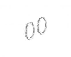 Kolczyki z białego złota z diamentami – koła - 0,04 ct - próba 375. Białe kolczyki Apart, z diamentem, złote. Za 1,590.00 zł.