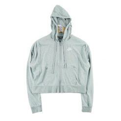 Damska bluza rozpinana na suwak szara. Szare bluzy Nike, l, bez wzorów, bez kaptura. Za 119.24 zł.