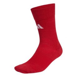 Skarpety adidas Football Crew Performance. Czerwone skarpety Adidas, bez wzorów, z bawełny. Za 55.99 zł.