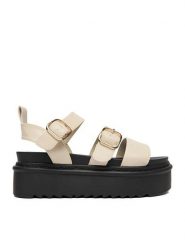 DeeZee Sandały CEO-HY632-1 Écru. Białe sandały DeeZee, bez wzorów, z materiału, bez obcasa, na płaskiej podeszwie, bez zapięcia. Za 149.99 zł.