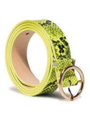 Acccessories Pasek Damski 1W2-003-SS20 Żółty. Żółte paski ACCCESSORIES, bez wzorów, ze skóry. Za 19.99 zł.