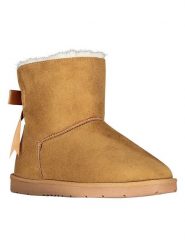 Geographical Norway Botki zimowe "Odouce" w kolorze jasnobrązowym rozmiar: 37. Brązowe botki Geographical Norway, na zimę, bez wzorów, z futra, bez obcasa, bez zapięcia. Za 105.14 zł.