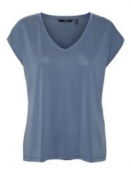 Vero Moda Koszulka "Vmfilli" w kolorze niebieskim rozmiar: XL. Niebieskie bluzki Vero Moda, xl, bez wzorów, bez kołnierzyka, bez ramiączek. Za 57.45 zł.