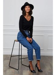 Soft Cashmere Sweter w kolorze czarnym rozmiar: 38/40. Czarne swetry Soft Cashmere, bez wzorów, z kaszmiru, bez ramiączek. Za 124.95 zł.