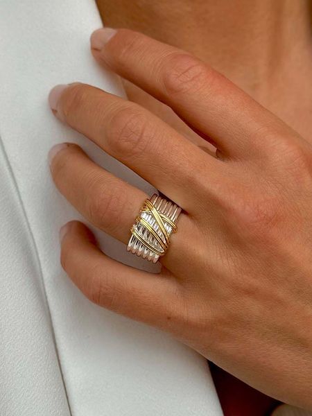 DI GIORGIO Pozłacany pierścionek rozmiar: 60. Szare pierścionki DI GIORGIO, pozłacane. Za 278.45 zł.