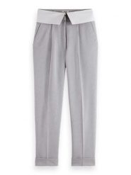 Scotch & Soda Spodnie chino w kolorze jasnoszarym rozmiar: W28. Szare spodnie materiałowe Scotch & Soda, bez wzorów, z podwyższonym stanem. Za 145.26 zł.