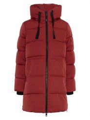 MOSS COPENHAGEN Płaszcz zimowy "Mola Pavinaria" w kolorze czerwonym rozmiar: M/L. Czerwone płaszcze Moss Copenhagen, na zimę, l, bez wzorów, z puchu, bez kaptura. Za 347.99 zł.