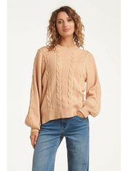 Smashed Lemon Sweter w kolorze beżowym rozmiar: M. Brązowe swetry Smashed Lemon, m, bez wzorów, bez ramiączek. Za 93.95 zł.