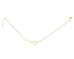 Złota bransoletka, ankier - nieskończoność, serce. Żółte bransoletki Apart, złote. Za 419.00 zł.