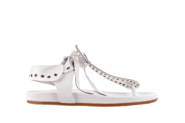 Sandały Bayla-163 17-178 Riga, Biały, Skóra naturalna - 37. Białe sandały Bayla, bez wzorów, z materiału, bez obcasa, bez zapięcia. W wyprzedaży za 62.10 zł.