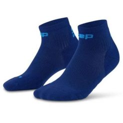 Damskie skarpety kompresyjne do biegania stopki sportowe Core Run. Niebieskie skarpety CEP, bez wzorów, z elastanu. Za 69.00 zł.