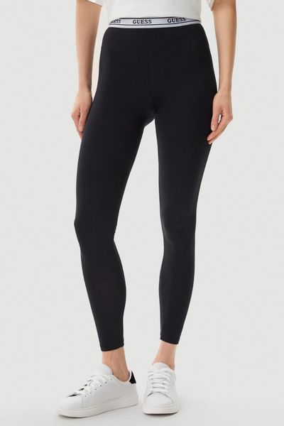 GUESS Czarne legginsy damskie Aline, Rozmiar M. Czarne legginsy Guess, m, z aplikacjami. W wyprzedaży za 150.99 zł.