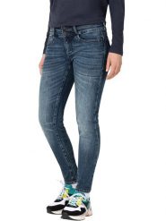 Timezone Dżinsy "Enya" - Skinny fit - w kolorze granatowym rozmiar: W26/L32. Niebieskie jeansy Timezone, l, z aplikacjami. Za 101.23 zł.
