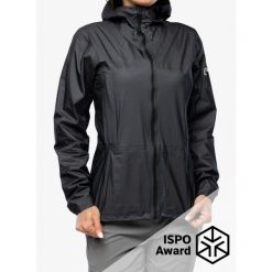 Kurtka przeciwdeszczowa damska Berghaus MTN Guide Hyper Alpha Jacket. Czarne kurtki sportowe Berghaus, bez wzorów, bez kaptura. Za 865.99 zł.